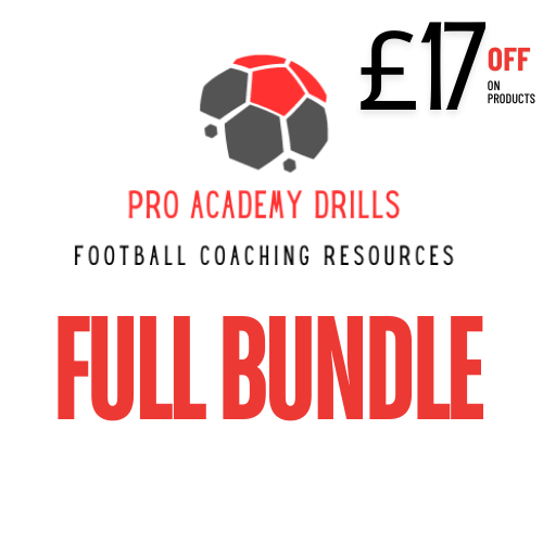  Pro Academy Drills Full Bundle - Comprehensive football coaching eBook collection including rondos, small-sided games, ball mastery, and match day plans.