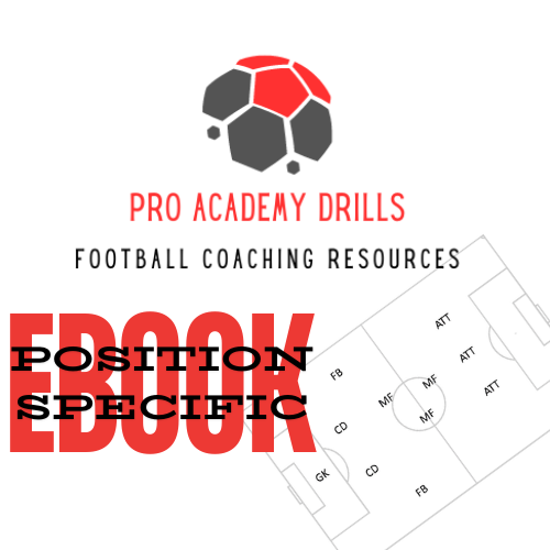 Position Specific eBook PDF from Pro Academy Drills, featuring tailored football coaching drills, strategies, and techniques for goalkeepers, defenders, midfielders, and forwards.