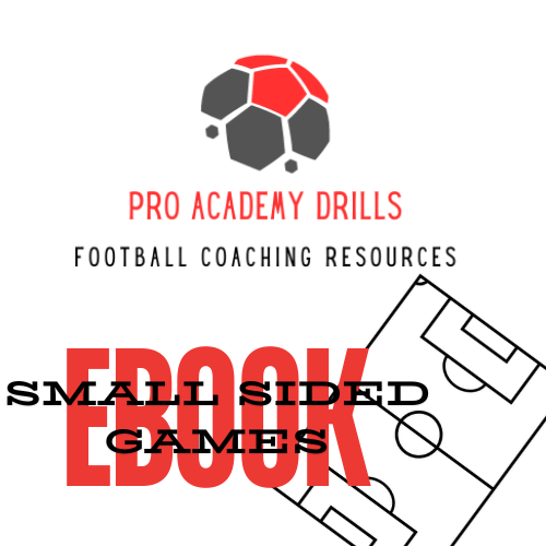 Pro Academy Drills Football Coaching Small Sided Games eBook PDF featuring engaging drills and tactical setups to develop teamwork, decision-making, and positional play for football coaches.